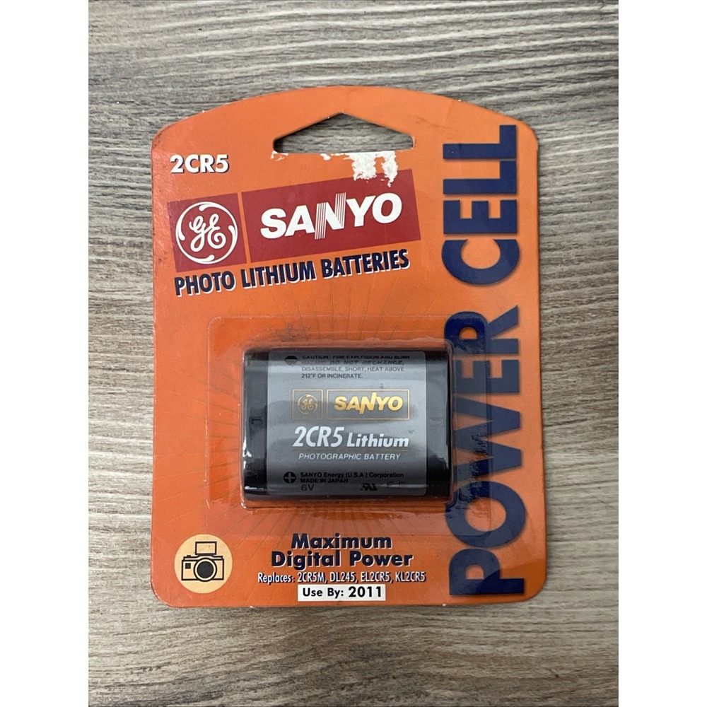 New Sanyo 2CR5 6V Photo Lithium Battery 2 Pack 2CR5M DL245 EL2CR5 KL2CR5